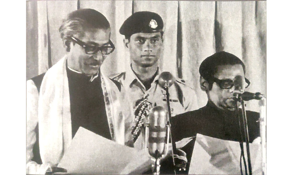 12 January 1972: Bangabandhu takes oath as Prime Minister